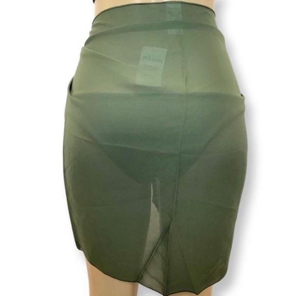 Zuliana Dark Green Beach Cover Up/Sarong. New With Tags - Picture 3 of 4